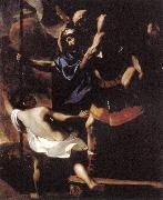 PRETI, Mattia Aeneas, Anchises and Ascanius Fleeing Troy a oil painting reproduction
